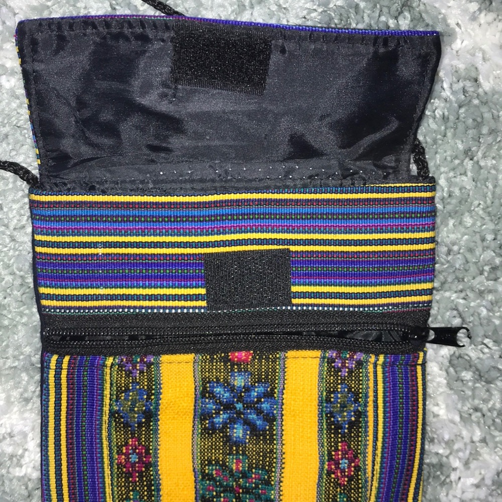 Artisan made 1 of a kind 💙❤️💚Baja print Boho bag - Picture 10 of 13